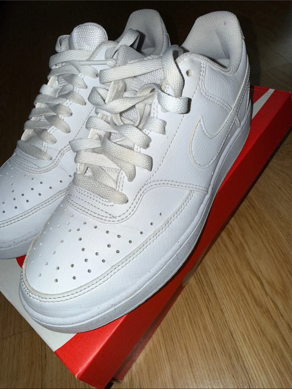 Nike White Low-Top Leather Sneakers